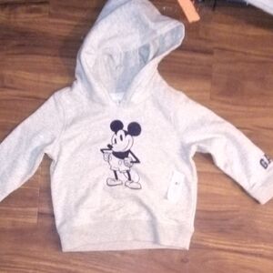 GAP Kids Gray Hoodie with Mickey Mouse Graphic